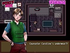 I'm taking a bath with the busty blonde milf in this hentai game, zombies retreat part 2.