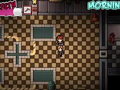 I'm taking a bath with the busty blonde milf in this hentai game, zombies retreat part 2.