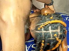 Petite girl delivers incredible blowjob with deepthroat