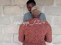 Engineer spanks and fucks boss outdoors with hard slaps making her moan and scream loudly