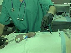 Hey, check out dominatrix mistress april treating her bound patient in cock clinic