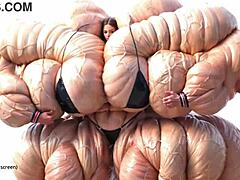 Kamu percaya betapa besar ototnya tumbuh? Pump Factory ubah subjek Natasha jadi bodybuilder tinggi besar dengan kekuatan fetish intens.