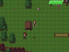 I'm taking a bath with the busty blonde milf in this hentai game, zombies retreat part 2.