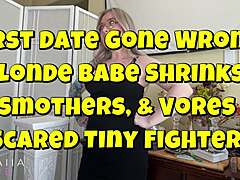 First Date Gone Wrong: Blonde Babe Shrinks and Squishes