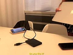 Almendra Gala gives a blowjob before hardcore sex with her tattooed petite body