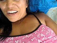 nicoly mattos gets creampie in hairy pussy and cums again 😍