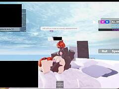 roblox - rough follada by two black futas with spitting creampie and monster cocks