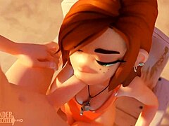 Vrei să te scufunzi în pizda și curul ăsta hentai 3D? Suge pulă gemând și cunnilingus în compilație anime 😈