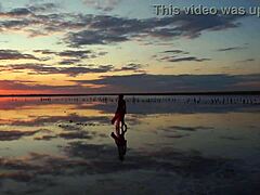 Walk On Red Sunset Of Elton Salt Lake