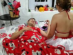 Hot BBW Agatha Ludovino explored her ass and pussy with a machine-mounted dildo in solo play.