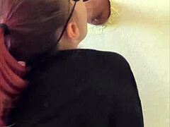 Found Gloryhole in Public and Got Deepthroat Blowjob with Cum