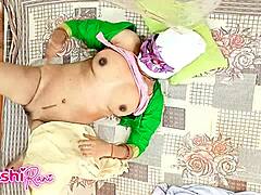 Dost ki mom ki massage led to hairy pussy quickie with dirty talk and moans