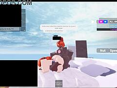 roblox - rough follada by two black futas with spitting creampie and monster cocks