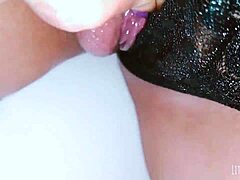 Oh man, I can't believe this naughty babe's fingering her shaved pussy in the public restroom... hidden cam caught it all, like whoa!