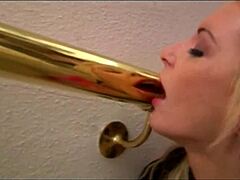 blonde woman assists her friend with shoes