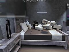 I was quietly fuckin a fan on the bed, ridin him cowgirl style