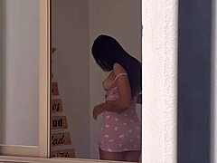 hey what if i spy on my delicious rommie changing clothes going to the bathroom and taking a shower??