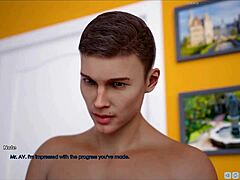 Detailed 3D scene in Lust Academy 78 with cute outfits and curvy figures.
