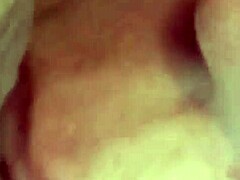 Watch me cum on her face on knees