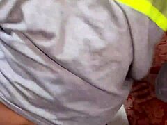 Wow, this young guy rushes home from work to pound my big ass in my mother-in-law's living room!