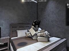 I was quietly fuckin a fan on the bed, ridin him cowgirl style