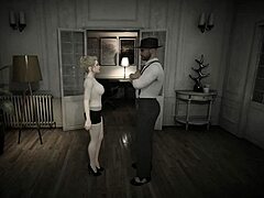 Blonde In Lingerie Voyeur Awakening