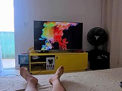 Intense Double Teen Blowjob Turns Movie Night Wild