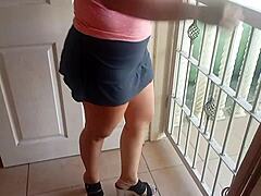 delicious milf latina in heels gets ass massage