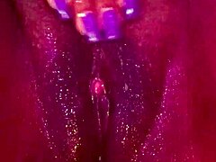 this hot ebony babe is masturbating her pussy and cumming so hard, you gotta see it