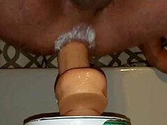 she grabbed a huge dildo for a quick anal session