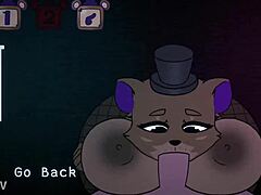 Five Nights At Fuzzboobs Freddy Titjob Scene