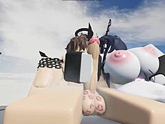 While her boyfriend isn't collaborating, I follow my friend around, admiring her figure in the house.