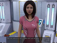 Bisexual girl next door in sexy outfit wants to chat with me in this anime hentai scene