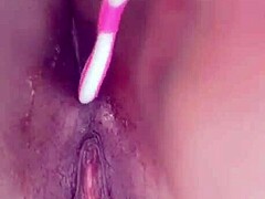 the sensation of brushing the intimate area feels so delicious and pleasurable in a gentle way