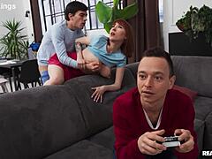 hey gamer, ready to grind with this athletic redhead milf in reality kings action??