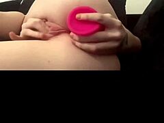 slutty british girlfriend gets horny on webcam with toys