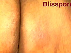 Fat African woman encounters a large black man