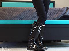 Boot Slut Feels Mega Cum Load