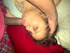 Latina step mom, uhh, facefucked hard by bbc stepson