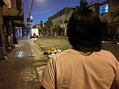 I asked a stranger to fuck me, big ass Latina in outdoor interview with balloons.