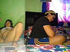 Intense masturbation of big pussy while stepsister studies university tasks