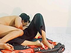 Step sister and brother shared bed for hard rough fuck with blowjobs and facial