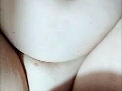 the housewife is in the throes of orgasm during homemade pov sex with her amateur lover.