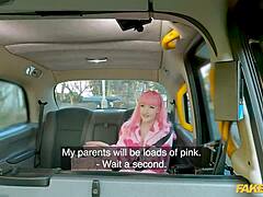 Pink Haired Babe Fucks Hard in Car!