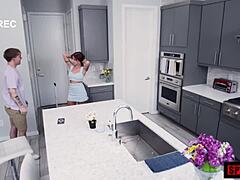 college girl comes home craving stepbro's company and attention