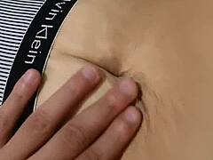 i explore her beautiful deep navel with a sensual massage, feeling her natural tits