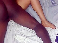 Wow, curvy bodybuilder babe in sexy stockings craves more than one guy!