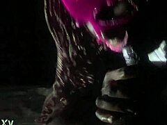 Oiled Blowjob with Banana Cock