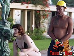 babe slurping huge black cock like a pro! 🥵