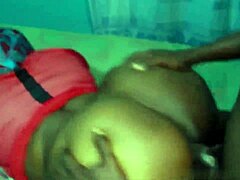 Big dick pounds yoruba wife's huge butt hard, creampie filling her tight ass!